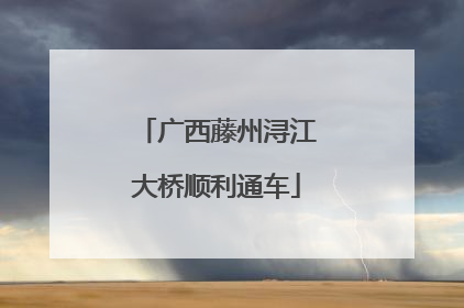 广西藤州浔江大桥顺利通车