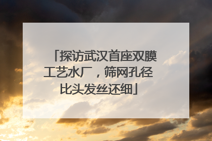 探访武汉首座双膜工艺水厂，筛网孔径比头发丝还细