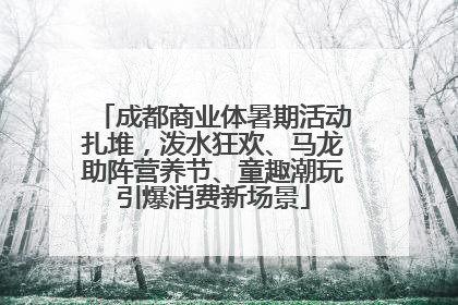 成都商业体暑期活动扎堆，泼水狂欢、马龙助阵营养节、童趣潮玩引爆消费新场景