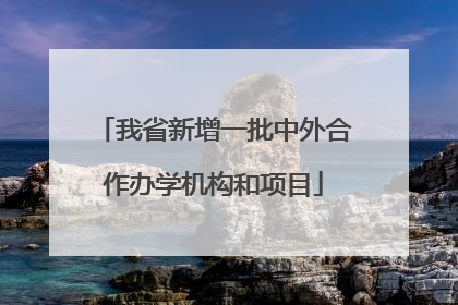 我省新增一批中外合作办学机构和项目