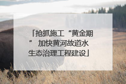 抢抓施工“黄金期” 加快黄河故道水生态治理工程建设