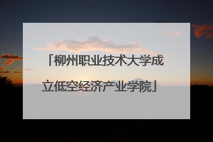 柳州职业技术大学成立低空经济产业学院
