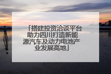 搭建投资洽谈平台 助力四川打造新能源汽车及动力电池产业发展高地
