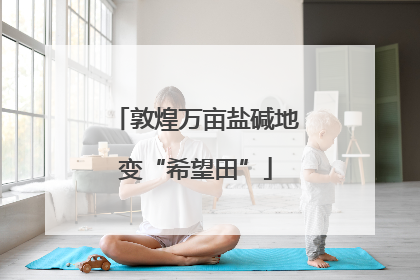 敦煌万亩盐碱地变“希望田”