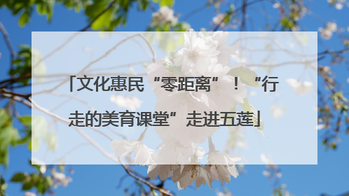 文化惠民“零距离”！“行走的美育课堂”走进五莲