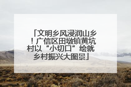 文明乡风浸润山乡！广信区田墩镇黄坑村以“小切口”绘就乡村振兴大图景