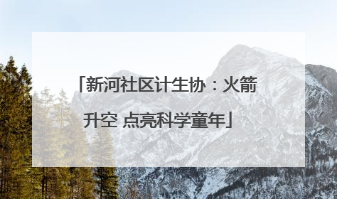 新河社区计生协：火箭升空 点亮科学童年