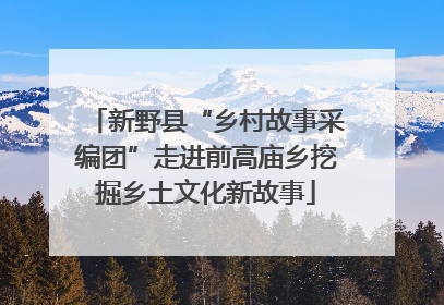 新野县“乡村故事采编团”走进前高庙乡挖掘乡土文化新故事