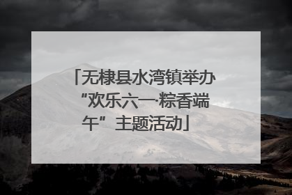 无棣县水湾镇举办“欢乐六一·粽香端午”主题活动