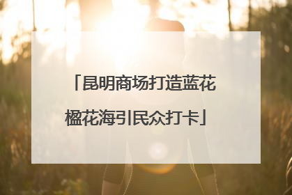昆明商场打造蓝花楹花海引民众打卡