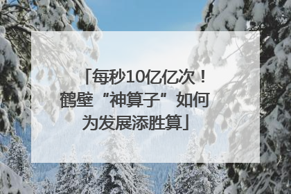 每秒10亿亿次！鹤壁“神算子”如何为发展添胜算