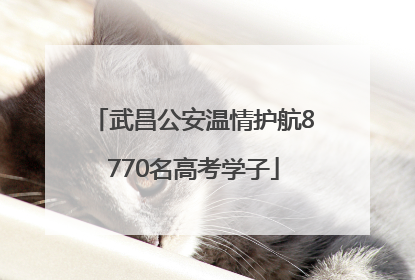 武昌公安温情护航8770名高考学子