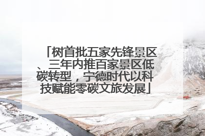 树首批五家先锋景区、三年内推百家景区低碳转型，宁德时代以科技赋能零碳文旅发展