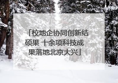 校地企协同创新结硕果 十余项科技成果落地北京大兴