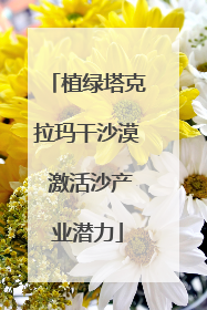 植绿塔克拉玛干沙漠 激活沙产业潜力