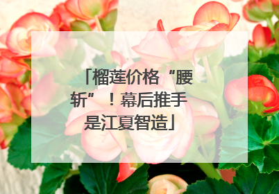 榴莲价格“腰斩”！幕后推手是江夏智造