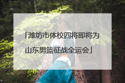 潍坊市体校四将即将为山东男篮征战全运会