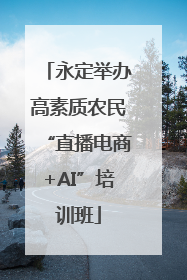 永定举办高素质农民“直播电商+AI”培训班