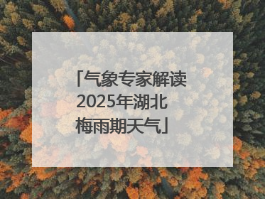 气象专家解读2025年湖北梅雨期天气