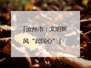 汝州市：文明新风“润民心”