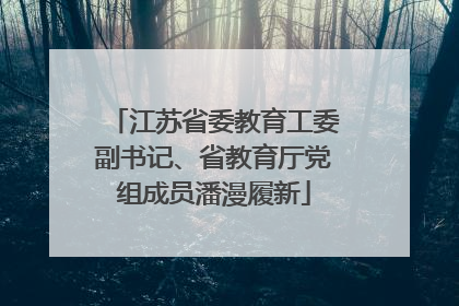 江苏省委教育工委副书记、省教育厅党组成员潘漫履新