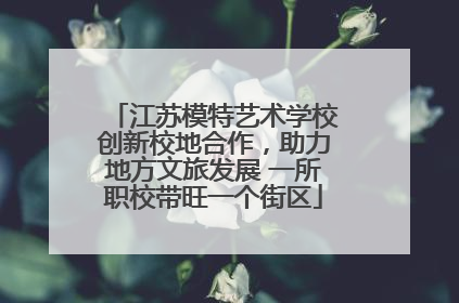 江苏模特艺术学校创新校地合作，助力地方文旅发展 一所职校带旺一个街区