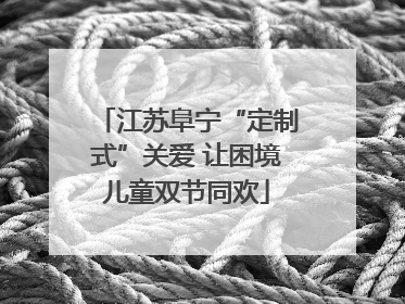 江苏阜宁“定制式”关爱 让困境儿童双节同欢