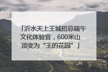 沂水天上王城招募端午文化体验官，600米山顶变为“王的花园”