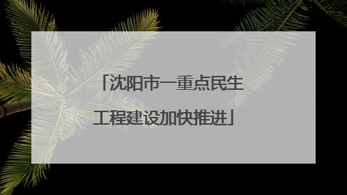 沈阳市一重点民生工程建设加快推进