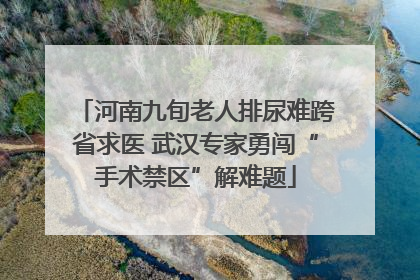 河南九旬老人排尿难跨省求医 武汉专家勇闯“手术禁区”解难题