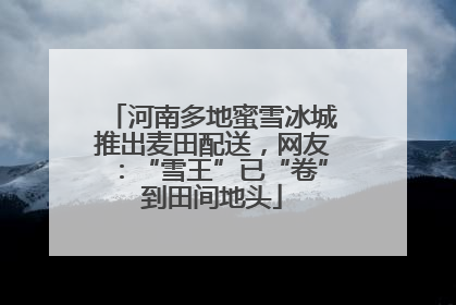 河南多地蜜雪冰城推出麦田配送，网友：“雪王”已“卷”到田间地头