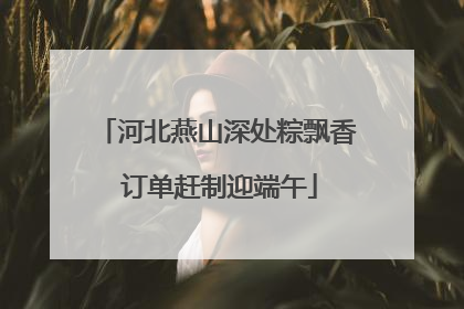 河北燕山深处粽飘香 订单赶制迎端午