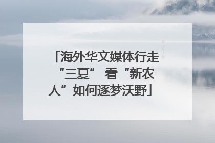 海外华文媒体行走“三夏” 看“新农人”如何逐梦沃野