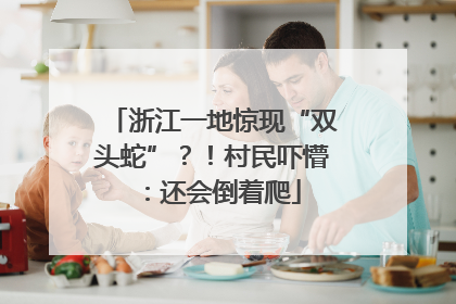 浙江一地惊现“双头蛇”？！村民吓懵：还会倒着爬