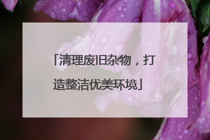 清理废旧杂物，打造整洁优美环境