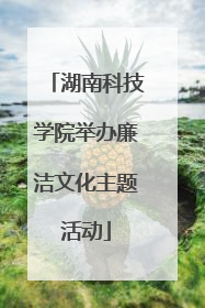 湖南科技学院举办廉洁文化主题活动