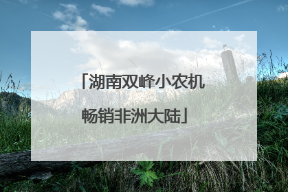 湖南双峰小农机畅销非洲大陆