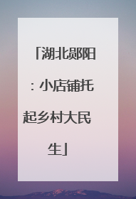 湖北郧阳：小店铺托起乡村大民生
