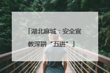 湖北麻城：安全宣教深耕“五进”