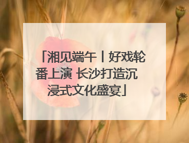 湘见端午丨好戏轮番上演 长沙打造沉浸式文化盛宴