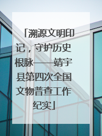 溯源文明印记，守护历史根脉——靖宇县第四次全国文物普查工作纪实