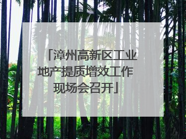 漳州高新区工业地产提质增效工作现场会召开