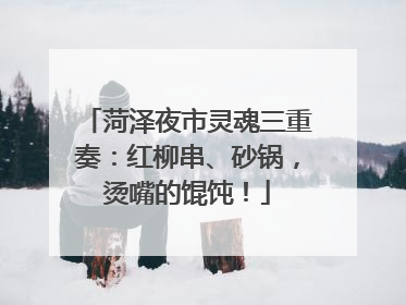 菏泽夜市灵魂三重奏：红柳串、砂锅，烫嘴的馄饨！