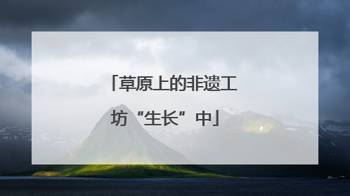 草原上的非遗工坊“生长”中