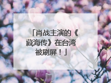 肖战主演的《藏海传》在台湾被刷屏！