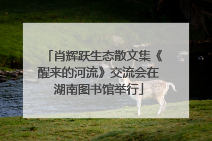 肖辉跃生态散文集《醒来的河流》交流会在湖南图书馆举行
