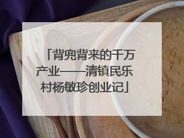 背兜背来的千万产业——清镇民乐村杨敏珍创业记