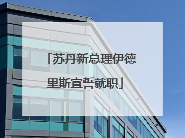 苏丹新总理伊德里斯宣誓就职