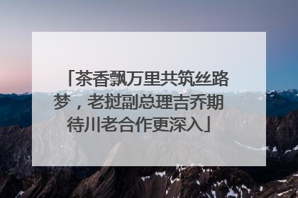 茶香飘万里共筑丝路梦，老挝副总理吉乔期待川老合作更深入