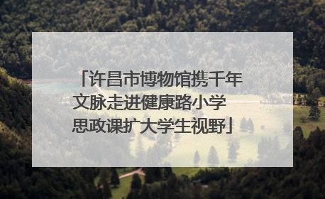 许昌市博物馆携千年文脉走进健康路小学 思政课扩大学生视野